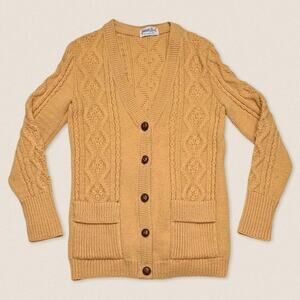 Vintage Chunky Cuddle Knit Cardigan Sweater Size Medium